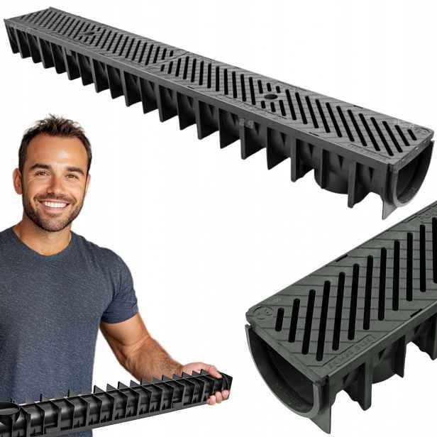 Lineární odvodnění 100 cm pro garáž B125 polyamidový odtok Axhell ForU70
