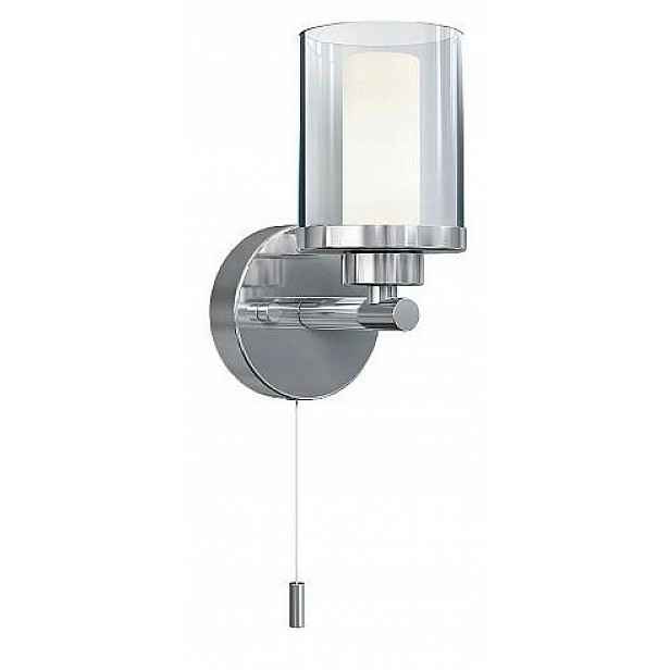 Nástěnná lampa do pokoje do domu Nástěnná lampa Vista Stříbrné skleněné stínítko 1xG9