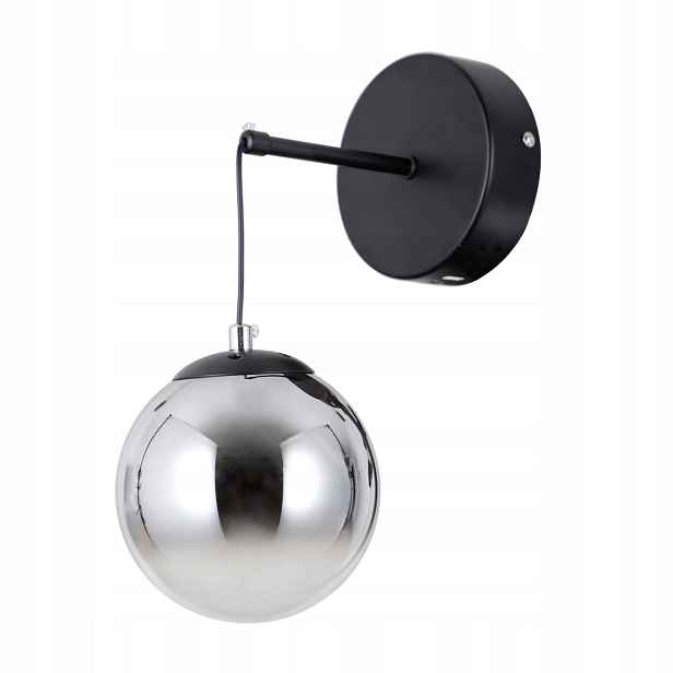 Nástěnné svítidlo Velada Italux Černé Matné Led 5W Sklo Kouřové