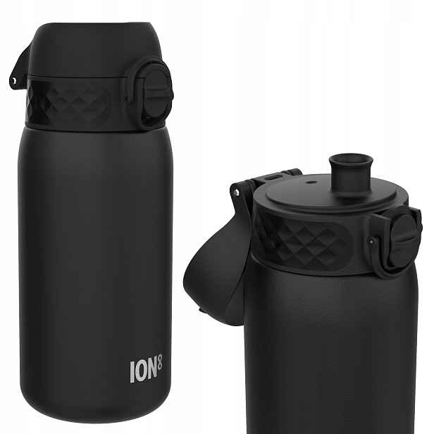 Termoska Láhev Na Pití Černá Malá Ocelová -ATest Pzh- Premium- ION8 0,33 L 320 ml
