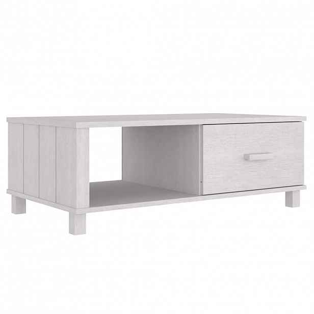 vidaXL Konferenční stolek HAMAR bílý 100 x 55 x 35 cm masivní borovice