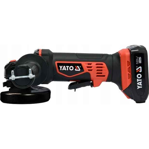 Yato Úhlová Bruska 18V, 125 MM, Sada 1X2AH, Nabíječka