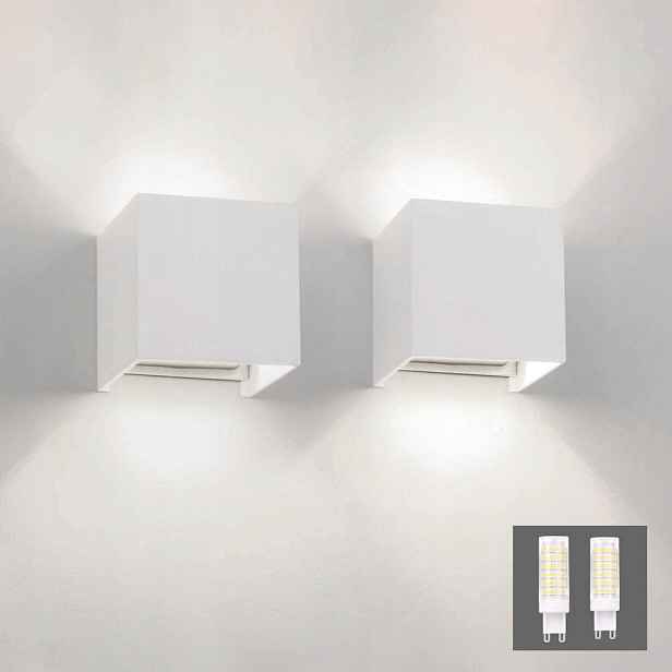 Zahradní nástěnné svítidlo Klighten bílé G9 9 W Mt
