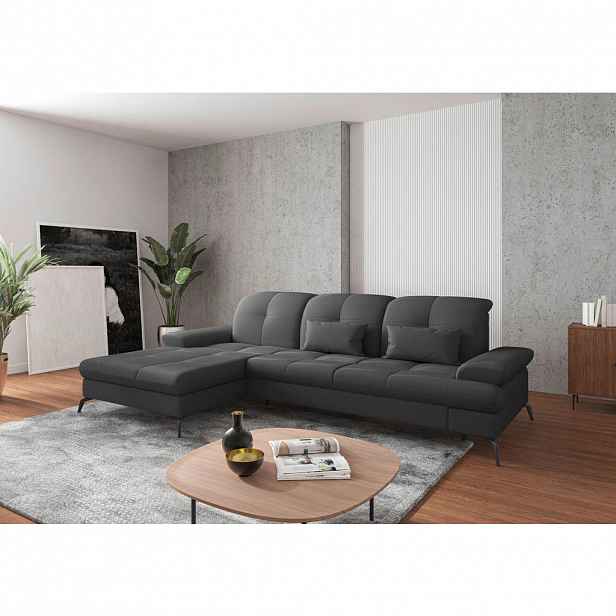 Sit & More ROHOVÁ SEDAČKA, textil, tmavě šedá