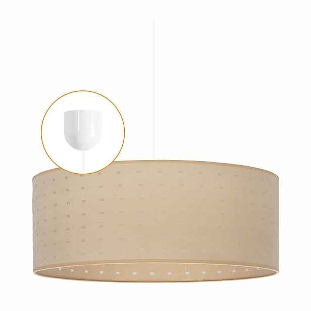 stropní svítidlo Led Závěsná Lustr 60 W Béžová do obývacího pokoje Stínidlo E27