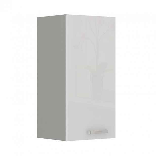 Horní kuchyňská skříňka ULLERIKE - šířka 30 cm, bílá / šedá