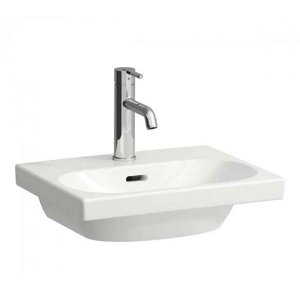Laufen Lua - Umývátko nábytkové 45x35 cm, s přepadem, otvor pro baterii, LCC, bílá H8160804001041