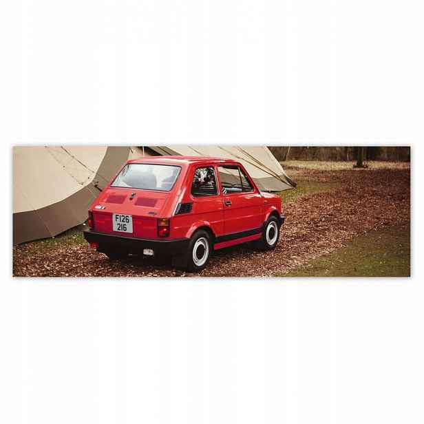 Plakáty 200x66 Červený malý Fiat 126p