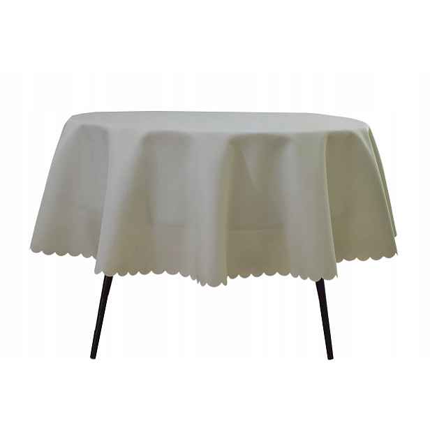 Ubrus Odolný Vůči Skvrnám Kulatý 130 CM Ecru Smetana Modern U Vánoc