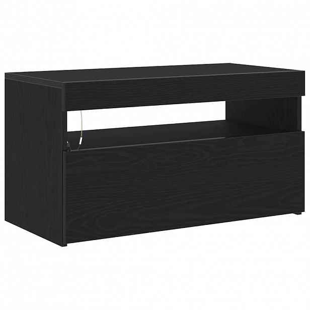 vidaXL Televizní skříň 75 x 35 x 40 cm Černý dub Kompozitní dřevo
