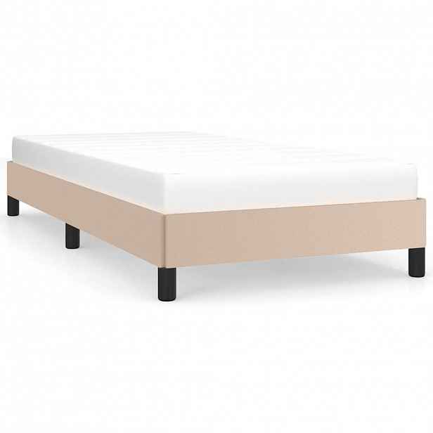 vidaXL Rám postele cappuccino 90x200 cm umělá kůže