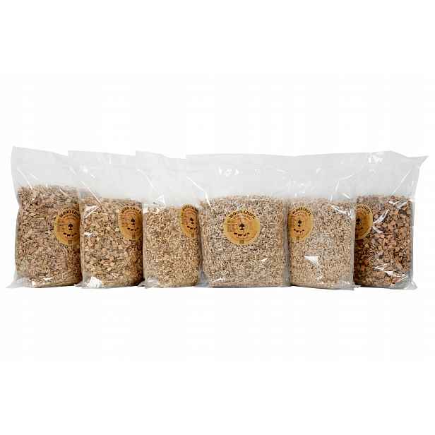Štěpky na uzení – sada 30 l – 6 balení x 5 l