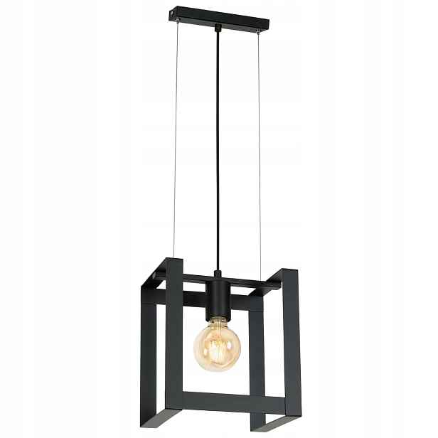 Luminex Závěsná lampa Kartel Loft E27 15W černá kovová, nastavitelná