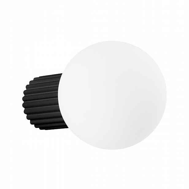 Koupelnové nástěnné svítidlo Nástěnná lampa G9 Kulatá Černá Matná IP44 Halo Sollux