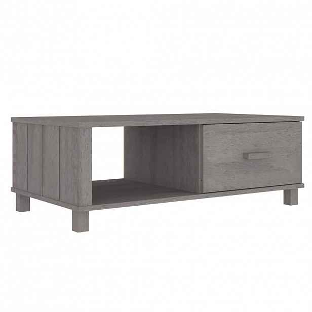 vidaXL Konferenční stolek HAMAR světle šedý 100 x 55 x 35 cm borovice