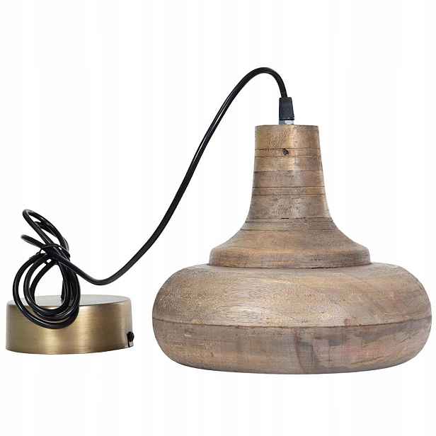 Závěsné Stropní Svítidlo Nad Stůl Boho Dřevěná Přírodní Do Obývacího Pokoje 23 cm