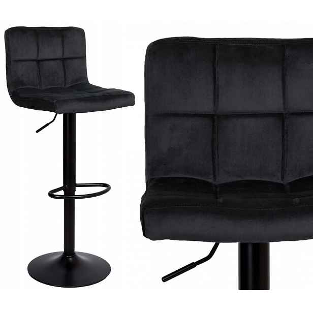 Barová Židle Arako Black černý Velvet