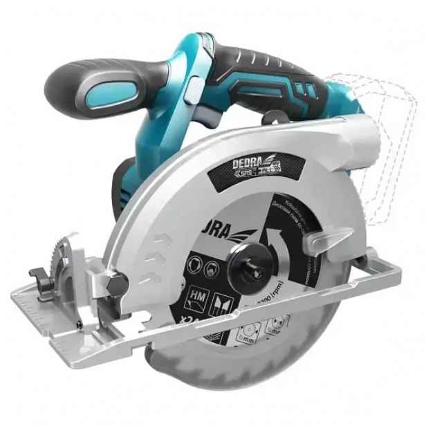 Dedra aku okružní pila 18V, prořez 55mm, kotouč 165*20mm, bez baterie, DED7