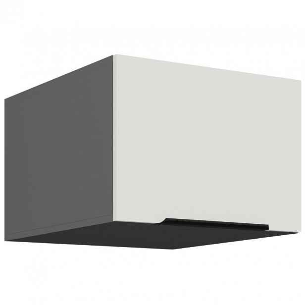 Horní skříňka s výklopnými dvířky LUNARA - šířka 50 cm, bílá / antracit