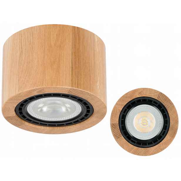 Tuba na omítku dřevěná Led lampa fi135 Dub obývací pokoj kuchyně pokoj Stylová