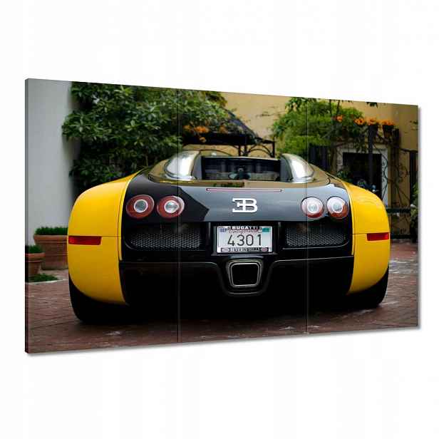 Obrazy 120x80 Žluté Bugatti