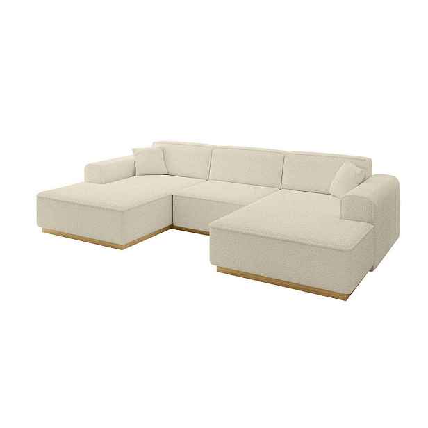 ALTDECOR SEDACÍ SOUPRAVA ve tvaru U IREA-U1-v2 301x165x80 Béžová Buklé