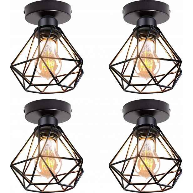 Stropní svítidlo Tokius, 16 cm Sada 4 kusů ve stylu vintage a industriálním