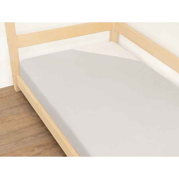 Benlemi Jednolůžkové prostěradlo JERSEY z bavlny Zvolte barvu: Šedá, Zvolte rozměr: 90 x 160 cm