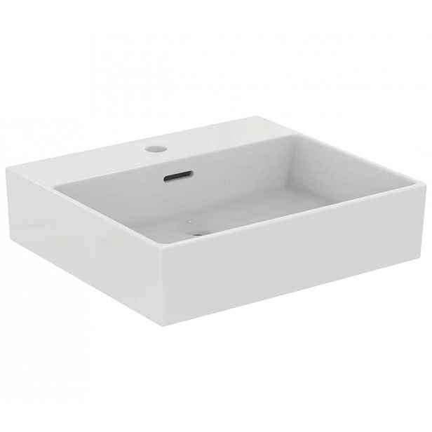 Ideal Standard Extra - Umyvadlo na desku 50x45 cm, s přepadem, otvor pro baterii, bílá T388401