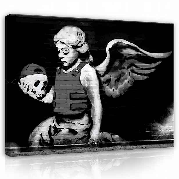 Obraz Na Plátně Banksy Anděl Moderní Do Předsíně Kuchyně Velký 100x70