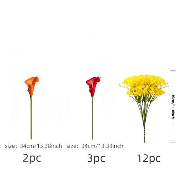 TEMU 17dílná aranžmá s imitací , hvězdných květů, ideální pro podzim, Valentýna, svatební kytici, květinové aranžmá, plánování akcí, párty, domácí