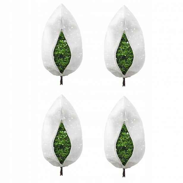 4X Ochranná Kapuce Na Zimní Rostliny 80*120cm Agrotextilie Sáček Šňůrka