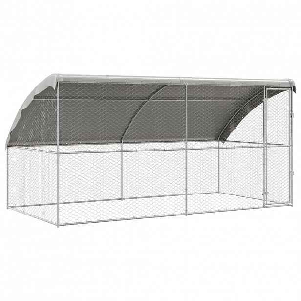 vidaXL Psí kennel 2 ks Stříbrná 4 x 2 x 2 m Pozinkovaná ocel
