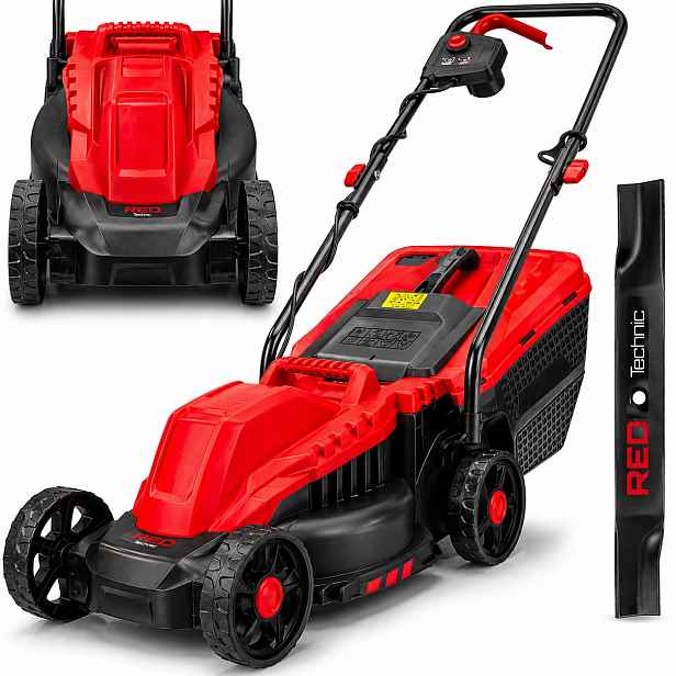 Elektrická Sekačka 2200 W 32 CM Velký Koš 30 L Regulace Výšky Lehká