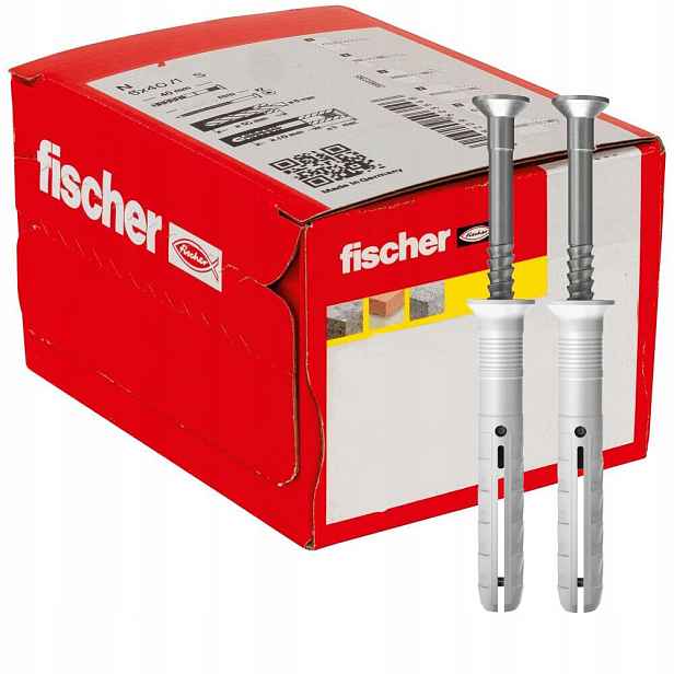 Fischer Natloukací hmoždinka N 6 x 60/30 S A2 se zapuštěnou hlavou 50 Ks