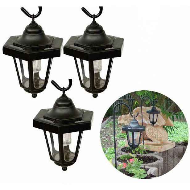 Garthen 551 Zahradní sada solárních LED luceren, 3 ks
