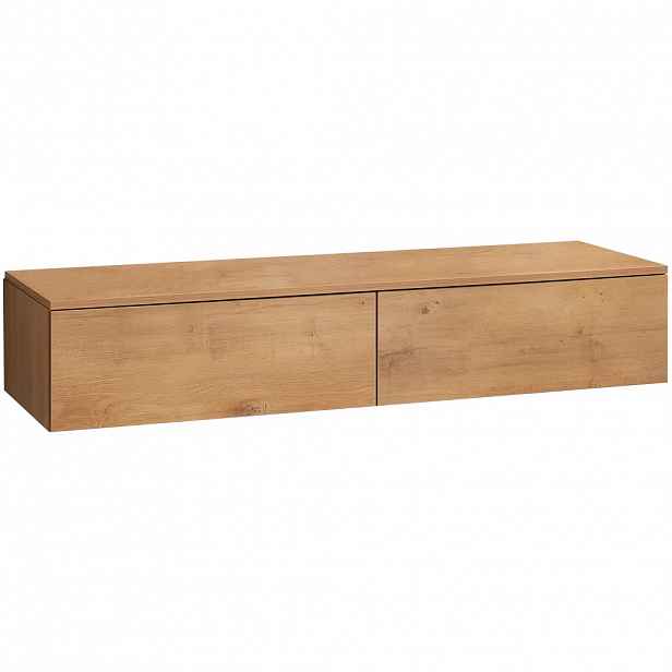 Koupelnová skříňka pro umyvadla na desku Noira - dub medový - 150x28x48 cm