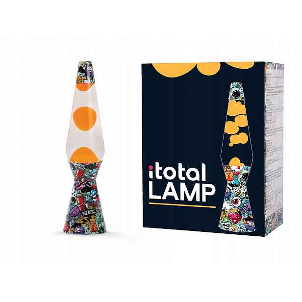 Lávová lampa Lava Lawa XL1774 Graffiti magmatická oranžová