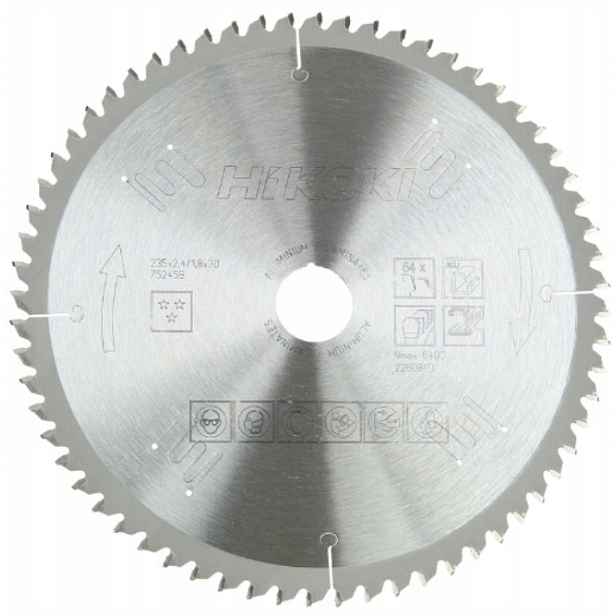 Řezací kotouč na hliník 235 x 30 mm 64 zubů 752459 Hikoki