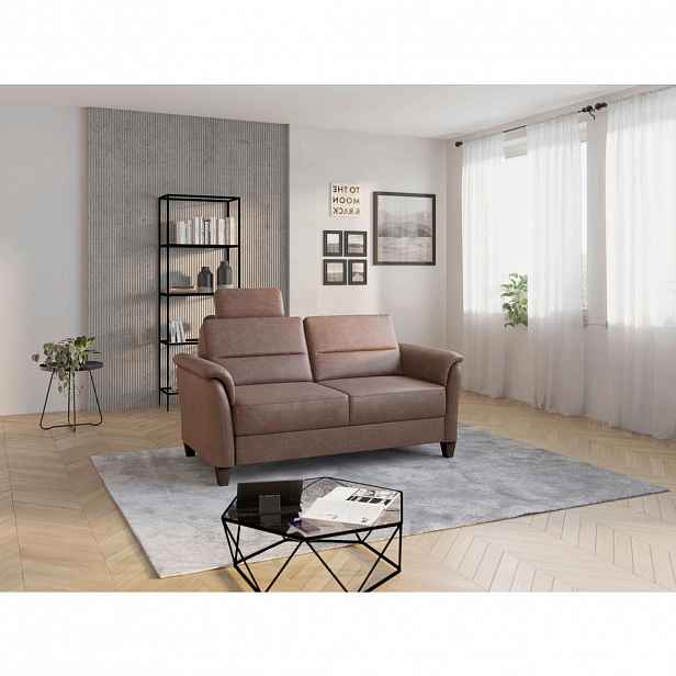 Sit & More TŘÍMÍSTNÁ POHOVKA, textil, barvy lískového ořechu