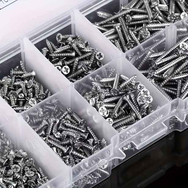 TEMU Sada samořezných šroubů 560 ks | Obsahuje 8 velikostí (Aktuální: M2 X 8 mm), není nutno předvrtávání | Vhodné pro panely, montáž skříněk | Různé