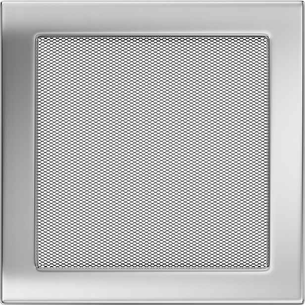 Ventilační mřížka do krbu 22x22 niklovaná