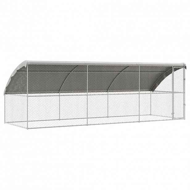 vidaXL Psí kennel 3 ks Stříbrná 6 x 2 x 2 m Pozinkovaná ocel