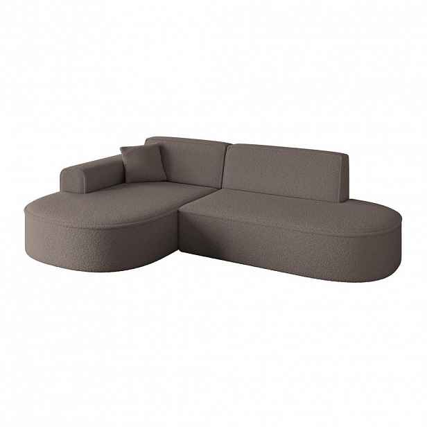 ALTDECOR ROHOVÁ SEDACÍ SOUPRAVA s otomanem vlevo MARI-L1 – 243 × 171 × 79 cm, hnědá, buklé