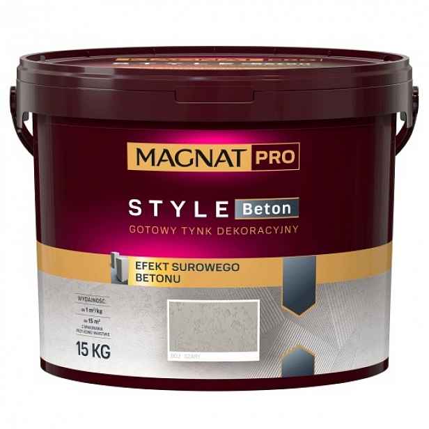 Magnat Pro Style Beton 15 kg B02 Šedý Hotová Dekorativní Omítka