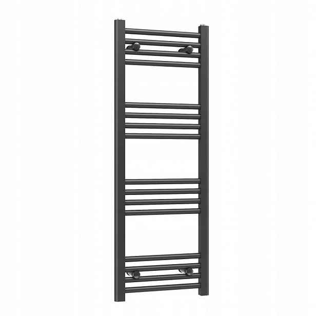 Ohřívač Basic 40x110 cm černý koupelnový žebříkový radiátor Gamma