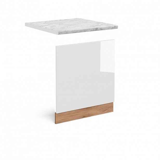 Vicco PŘEDNÍ PANEL R-Line Bílá vysoký lesk 60 cm , PD Mramor