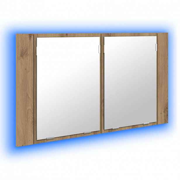 vidaXL Koupelnová zrcadlová skříň Artisanový dub 80 x 12 x 45 cm