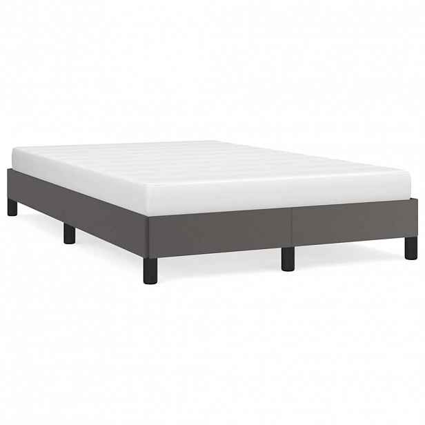 vidaXL Rám postele šedý 120 x 200 cm umělá kůže