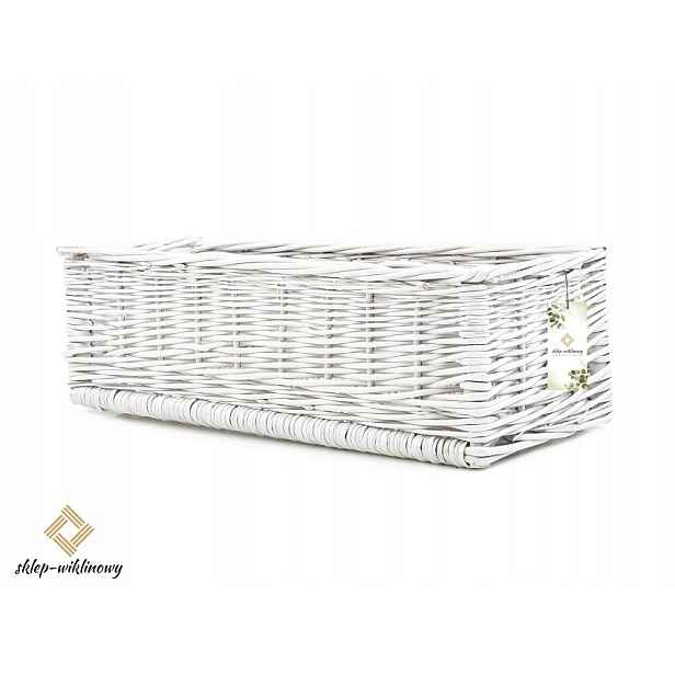 Balkonový truhlík na květiny Balkonový Truhlík Bílý květinový koš 40 cm